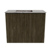 Mondiaz JOYA-DLUX 50cm toiletmeubel - kleur Shadow - Wastafel FAYE positie Links Zonder kraangat kleur Sombra. SW1425185