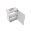 MONDIAZ TURE-DLUX meuble de toilettes 40 cm Cale. EDEN lavabo Ostra position gauche. Sans trou de robinet. SW1104760