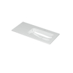 Ink aspekt lavabo 100x1.5x45cm 1 trou pour robinet évier porcelaine blanc brillant SW439620