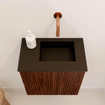 Mondiaz JOYA 40cm meuble de salle de bains WC - couleur Ruby - Vasque FAYE position Droite Sans trou de robinet couleur Urban. SW1421798