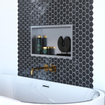 Saniclass Hide Niche de salle de bains 30x60x10cm inox avec cadre à encastrer Inox brossé SW499596