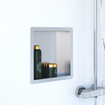 Saniclass Hide Niche de salle de bains 30x30x10cm inox avec cadre à encastrer Inox SW499595