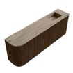 Mondiaz JOYA-DLUX Meuble de salle de bains 111,6 cm - arrondi gauche couleur Noyer - Vasque FAYE position Droite 1 trou de robinet couleur Arena SW1424363