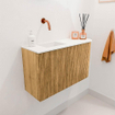 Mondiaz JOYA 71.6cm toiletmeubel - ronding rechts kleur Oak - Wastafel FAYE positie Links Zonder kraangat kleur Talc. SW1421150