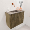 Mondiaz JOYA-DLUX 50cm meuble de toilette - couleur Dusk - Vasque FAYE position Gauche Sans trou de robinet couleur Oza. SW1425977