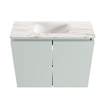 MONDIAZ TURE-DLUX Meuble toilette - 60cm - Greey - EDEN - vasque Frappe - position centrale - 1 trou de robinet SW1102802