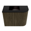 Mondiaz JOYA Meuble de toilette 51,6cm - arrondi droit couleur Shadow - Lavabo FAYE position Gauche 1 trou de robinet couleur Urban SW1421499