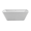 Wiesbaden Larx Baignoire îlot 170 x 78 cm acrylique brillant blanc avec bonde brillant blanc SW21943