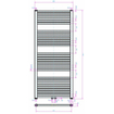 Royal Plaza Sorbus r radiator 60x140 580w recht met midden aansluiting grijs metallic GA30973