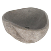Differnz Lombok vasque à poser - 40x50cm - pierre de rivière gris SW1449783