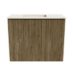 Mondiaz JOYA-DLUX 50cm toiletmeubel - kleur Dusk - Wastafel FAYE positie Links Zonder kraangat kleur Meli. SW1425803