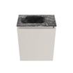 MONDIAZ TURE-DLUX Meuble toilette - 40cm - Linen - EDEN - vasque Lava - position gauche - 1 trou de robinet SW1103877