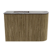 Mondiaz JOYA-DLUX Meuble de salle de bains - 61,6cm - arrondi droit couleur Dusk - Vasque FAYE position Gauche 1 trou de robinet couleur Sombra. SW1426155