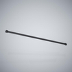 Wiesbaden Slim ensemble de profilés avec barre de stabilisation 120 cm noir mat SW203911
