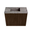Mondiaz JOYA-DLUX Meuble de salle de bains 50cm - couleur Walnut - Vasque FAYE position Gauche 1 trou de robinet couleur Sombra. SW1424709