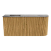 Mondiaz JOYA-DLUX 91.6cm toiletmeubel - ronding rechts kleur Oak - Wastafel FAYE positie Links Zonder kraangat kleur Sombra. SW1424294