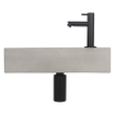 Differnz Jukon Set lave-mains 38.5x18.5x9cm béton avec robinet, bonde et siphon noir SW205843