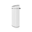 Brabantia Touch Bin Poubelle - 40 litres - seau intérieur en plastique - blanc SW1117322