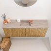 Mondiaz JOYA-DLUX 100cm toiletmeubel - kleur Oak - Wastafel FAYE positie Midden 1 kraangat kleur Saba. SW1424176