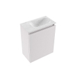 MONDIAZ TURE-DLUX Meuble toilette - 40cm - Cale - EDEN - vasque Opalo - position droite - 1 trou de robinet SW1104184