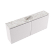 MONDIAZ TURE-DLUX Meuble toilette - 120cm - Cale - EDEN - vasque Glace - position centrale - 1 trou de robinet SW1103233