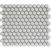 La mosaïque Mosaic Factory Barcelona - 26x30cm - carrelage mural - Hexagone/Hexagone - Porcelaine Gris Doux avec Bord Brillant SW207142