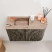 Mondiaz JOYA-DLUX 61.6cm toiletmeubel - ronding rechts kleur Shadow - Wastafel FAYE positie Links 1 kraangat kleur Arena. SW1426250