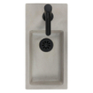 Differnz Jukon Set lave-mains 38.5x18.5x9cm béton avec robinet, bonde et siphon noir SW205843