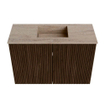 Mondiaz JOYA-DLUX 60cm toiletmeubel - kleur Walnut - Wastafel FAYE positie Midden Zonder kraangat kleur Saba. SW1424629