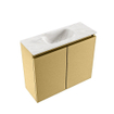 MONDIAZ TURE-DLUX Meuble toilette - 60cm - Oro - EDEN - vasque Ostra - position centrale - 1 trou de robinet SW1104942