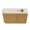 Mondiaz JOYA-DLUX 71.6cm toiletmeubel - ronding links kleur Oak - Wastafel FAYE positie Rechts 1 kraangat kleur Meli. SW1423956