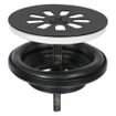 Differnz Force kit lave-mains - 40x22x8cm - Rectangulaire - 1 trou de robinet - Robinet noir mat courbé - Gris béton SW373235