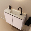 MONDIAZ TURE-DLUX Meuble toilette - 60cm - Rosee - EDEN - vasque Ostra - position centrale - 1 trou de robinet SW1105027