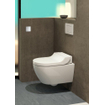Geberit AquaClean Tuma Comfort WC japonais suspendu blanc sans bride avec panneau de commande mural blanc brillant SW809467