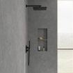 Villeroy & Boch Universal Showers douche principale - 35cm - carré - noir mat SW974378