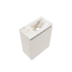 MONDIAZ TURE-DLUX Meuble de toilettes 40 cm Linen. EDEN lavabo Frappe position droite. Sans trou de robinet. SW1102825