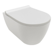 Royal plaza Belbo WC suspendu sans bride blanc mat incluant réservoir encastré, abattant de WC et plaque de commande verticale blanche SW222502