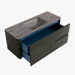 Mondiaz CIRO-DLUX Meuble de salle de bains - 120x45x50cm - Vasque solid surface Sombra - 1 lavabo au milieu - sans trous de robinet - 2 tiroirs - Shadow SW1532750