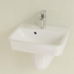 Villeroy & Boch O.novo lave-mains 45x37cm - avec 1 trou de robinet avec trop-plein ceramic+ blanc SW448385