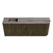 Mondiaz JOYA-DLUX 111.6cm toiletmeubel - ronding rechts kleur Shadow - Wastafel FAYE positie Links 1 kraangat kleur Oza. SW1425070