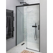 Crosswater MPRO douchecabine schuifdeur met zijwand 140x90cm met soft close mat zwart anti kalk SHOWROOMMODEL SHOW21358