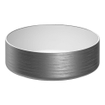 BRAUER Circle waskom - 36x36cm - rond - keramiek - hoogglans wit en zilver SW721032