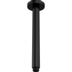Crosswater MPRO Ensemble de douche pluie encastré - douche principale 20 cm - bras plafond - douchette à main - noir mat SW223261