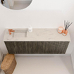 Mondiaz JOYA-DLUX 100cm toiletmeubel - kleur Shadow - Wastafel FAYE positie Links 1 kraangat kleur Opalo. SW1422925