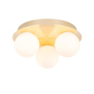QAZQA Cederic badkamer plafondlamp - 23x23x10.3cm - 3 lichts - rond - messing (goud) SW1187240