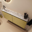 MONDIAZ TURE-DLUX Meuble de toilettes 120 cm Oro. EDEN lavabo Glace position gauche. Avec 1 trou de robinet. SW1103436