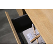 Looox Wood collection Meuble sous lavabo en bois avec 2 tiroirs 140x30x46cm chêne - vieux gris SW546694