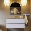 Mondiaz VICA-DLUX ensemble de meuble de salle de bain - 100cm - meuble sous-vasque cale - 2 tiroirs - lavabo encastré cloud milieu - 1 trou de robinet - version haute de 60cm - lave SW1086203