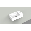 Arcqua marble lave-mains libre 40x22x12cm trou de robinet droit blanc brillant SW909465