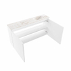 MONDIAZ TURE-DLUX Meuble toilette - 100cm - Talc - EDEN - vasque Frappe - position droite - 1 trou de robinet SW1102602